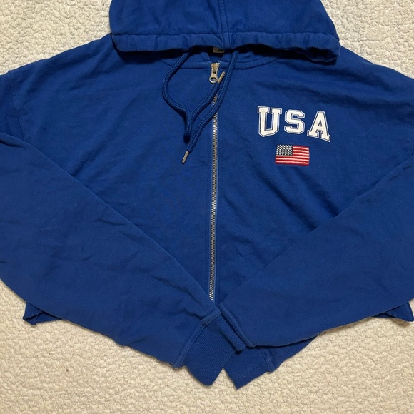 USA Cropped Zip Up - Picture 5 of 16